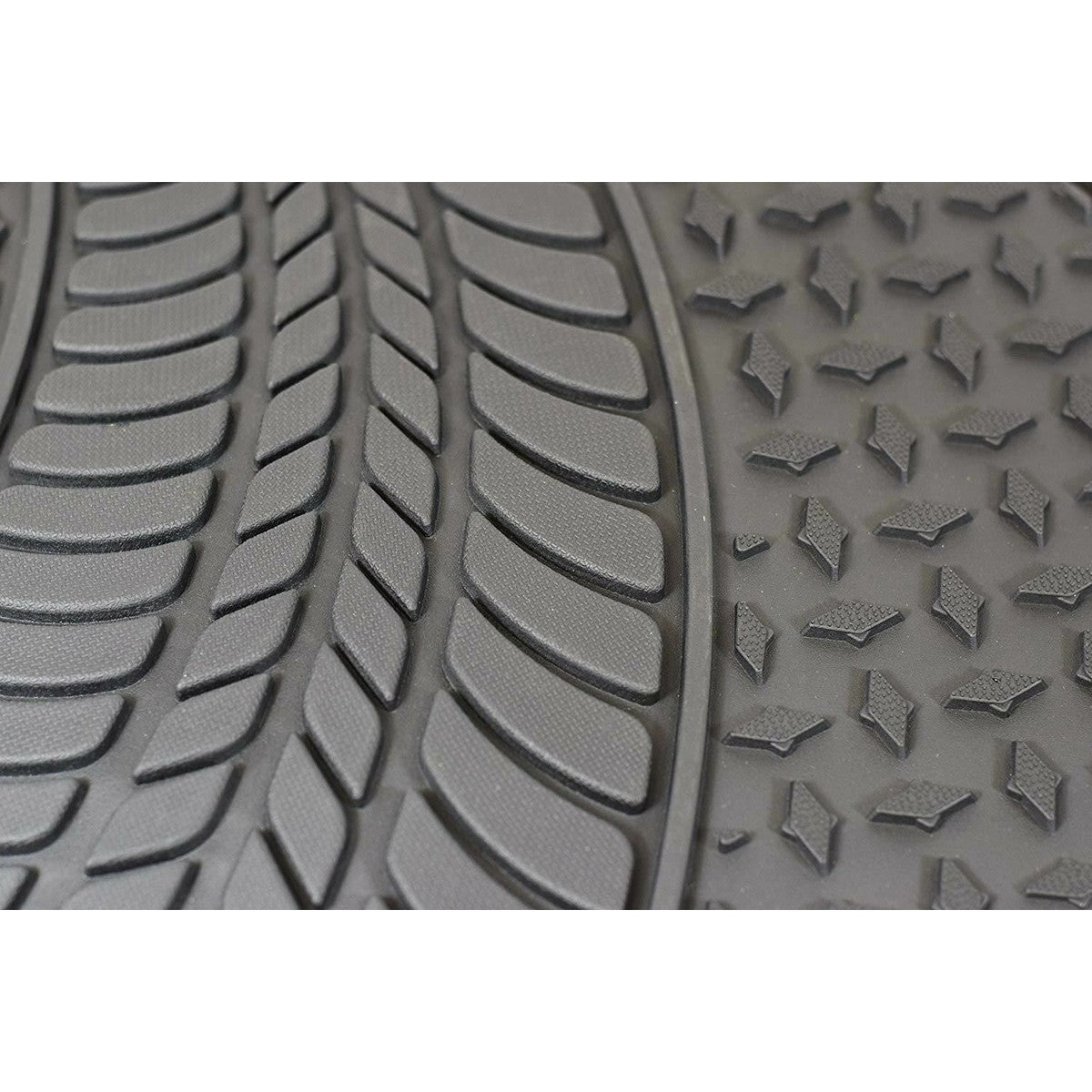 Heavy Duty Rubber Tyre Tred Car Floor Mats Set Non Slip Washable Universal Fit