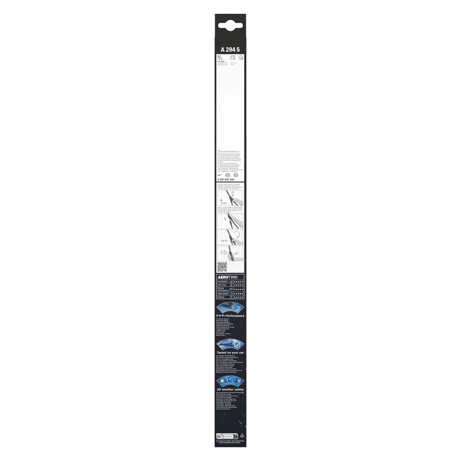 Bosch 2 x Front Aerotwin Wiper Blades fits Smart Fortwo 2007-2013