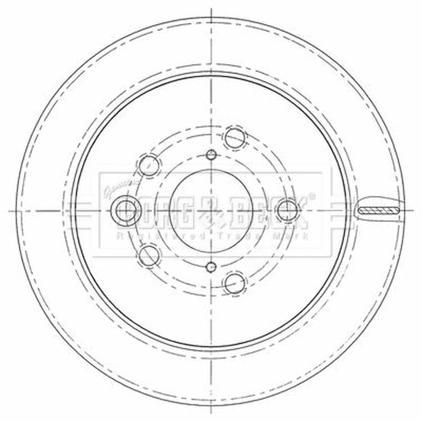 Borg & Beck 2 x Vented Rear Brake Discs BBD5461
