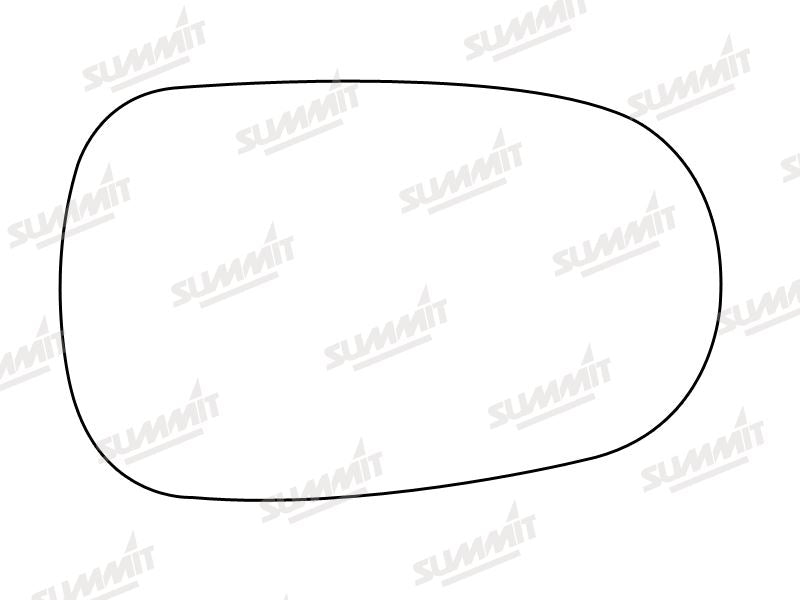 Summit Stick-On Standard Mirror Glass fits Renault Clio 94 on RHS LHS