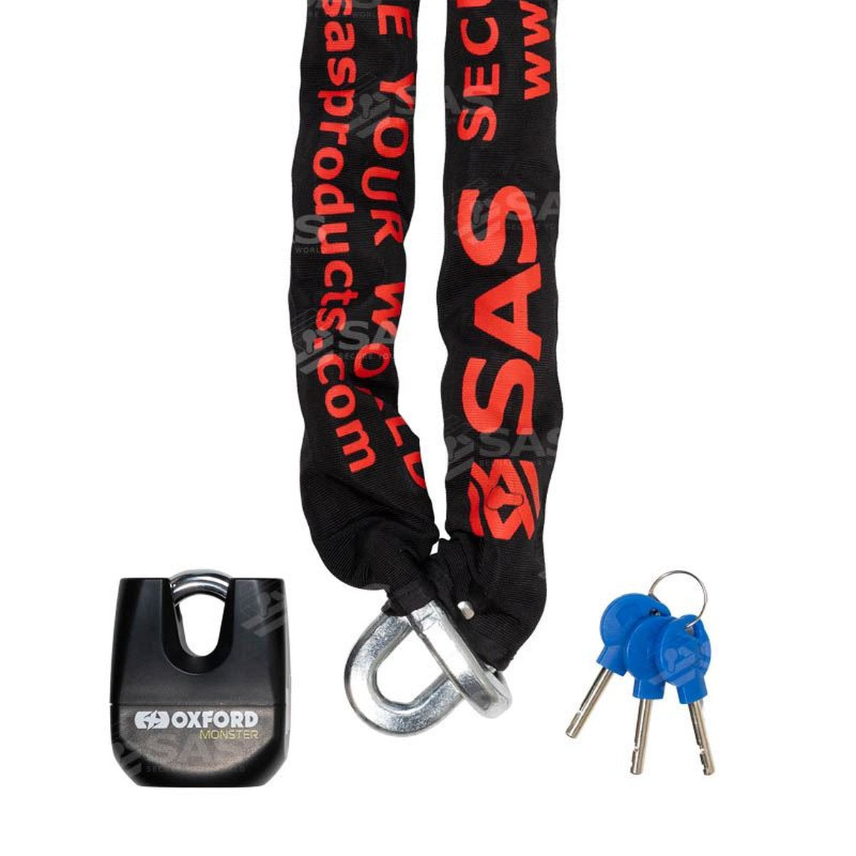 SAS SAS Heavy Duty 2000x14mm Square Shackle Chain & Monster Padlock