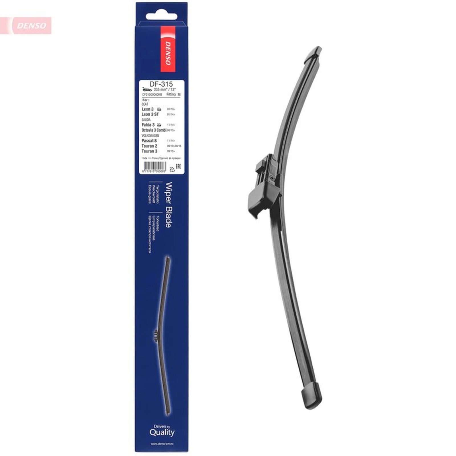 Denso Front & Rear Wiper Blade Set fits VW Touran 2010-2015 1.2 1.4 1.6 2.0