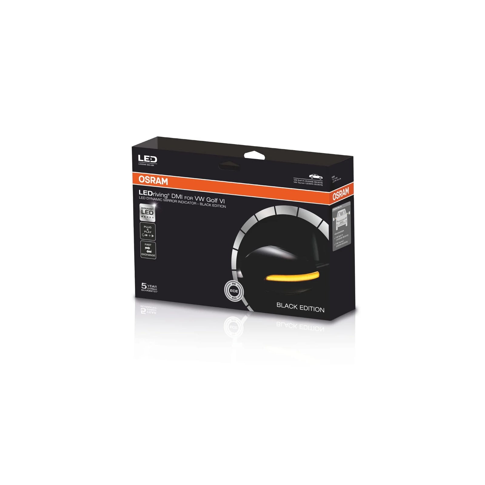 Osram LEDDMI 5K0 BK S LEDriving Dynamic LED Mirror Indicator - Black Edition, Se