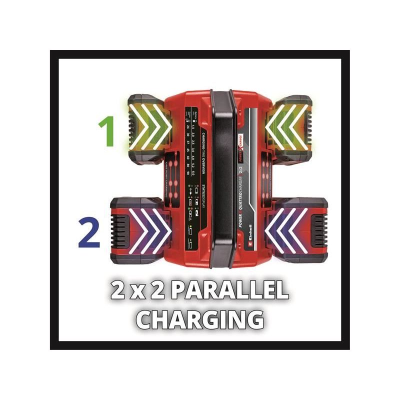 Einhell 2x2 Power X-Quattrocharger 4A