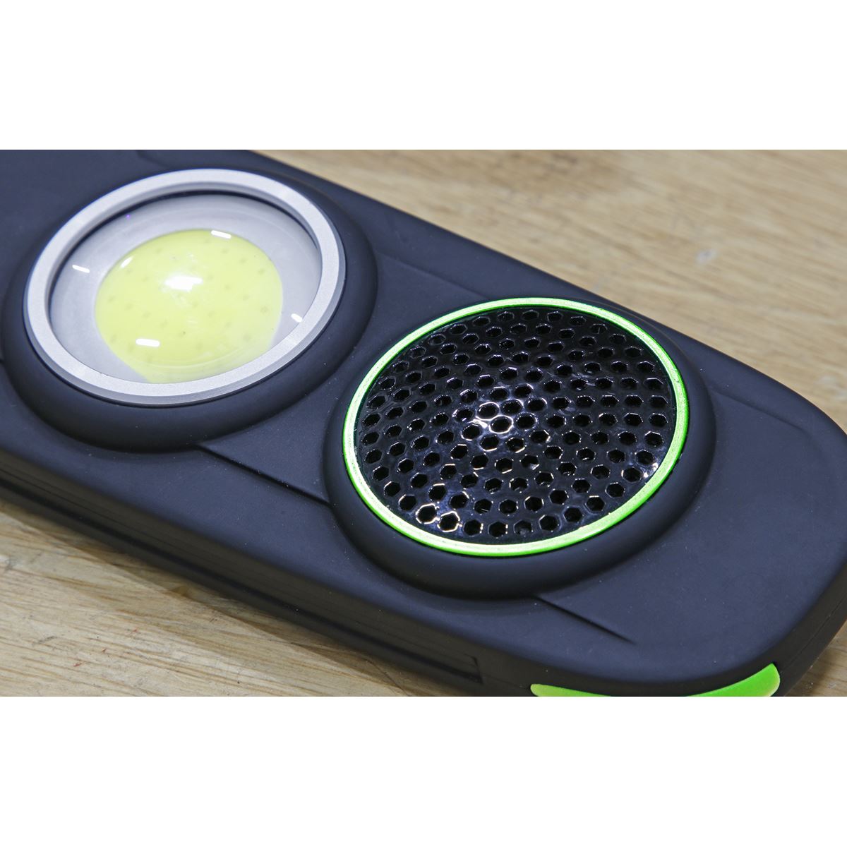 Sealey Rechargeable Torch Light Wireless Speaker 10W COB LED 500 Lumens Lamp