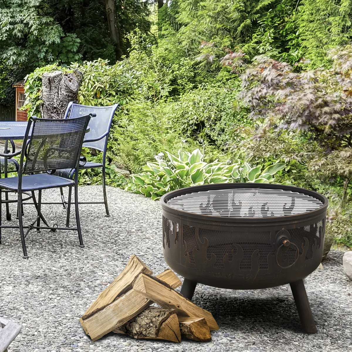 Dellonda Deluxe Outdoor Firepit