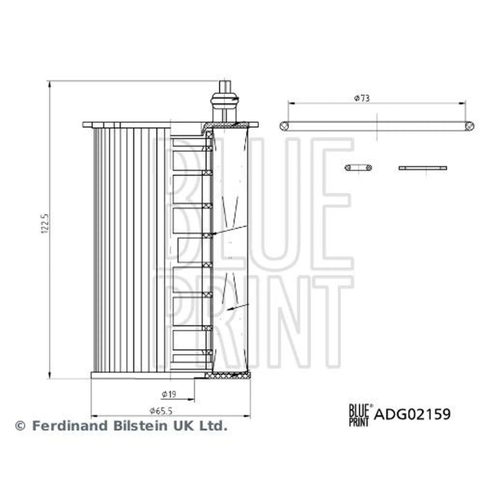 Blue Print Engine Oil Filter ADG02159