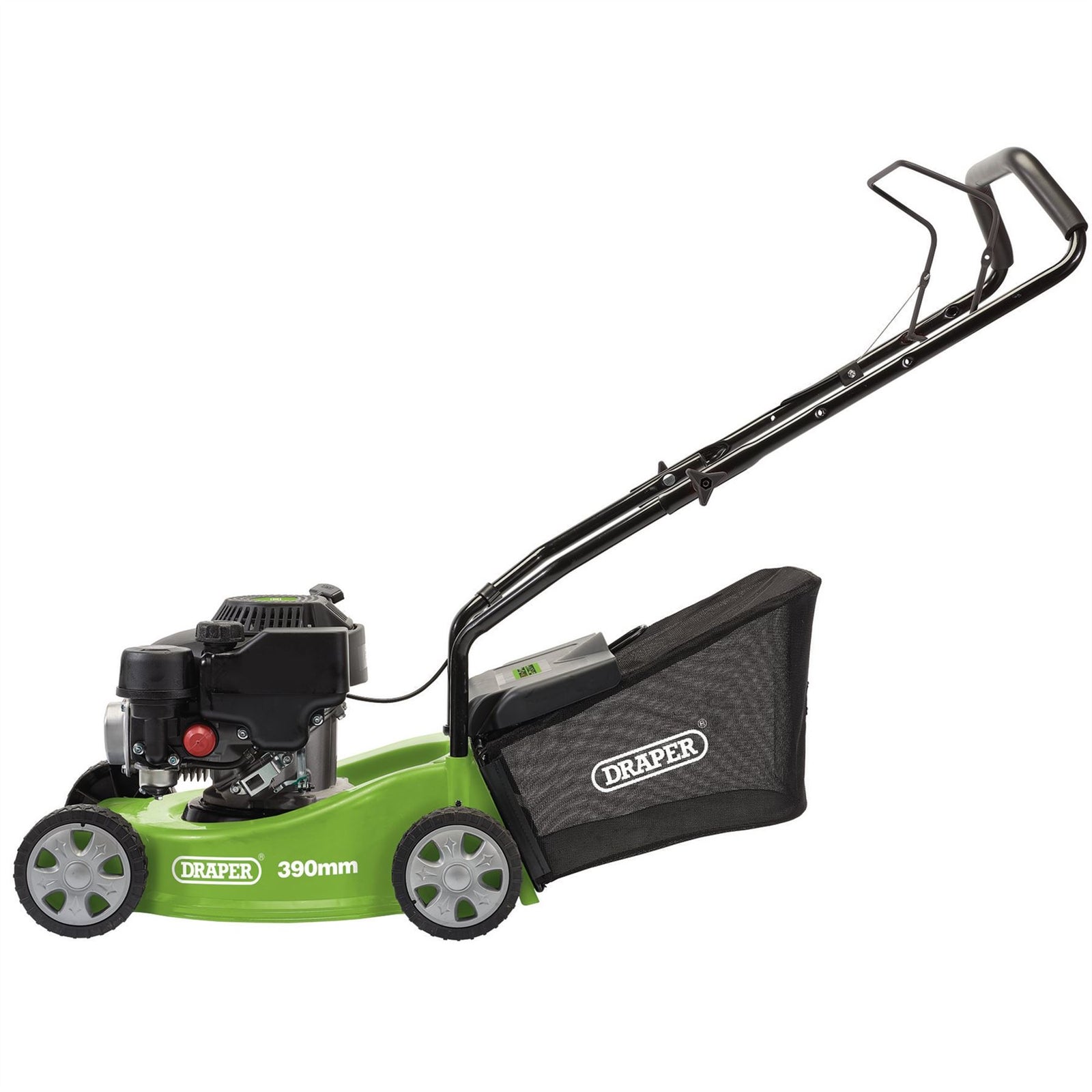 Draper Composite Deck Petrol Lawn Mower, 390mm, 132cc/3.3HP 58567