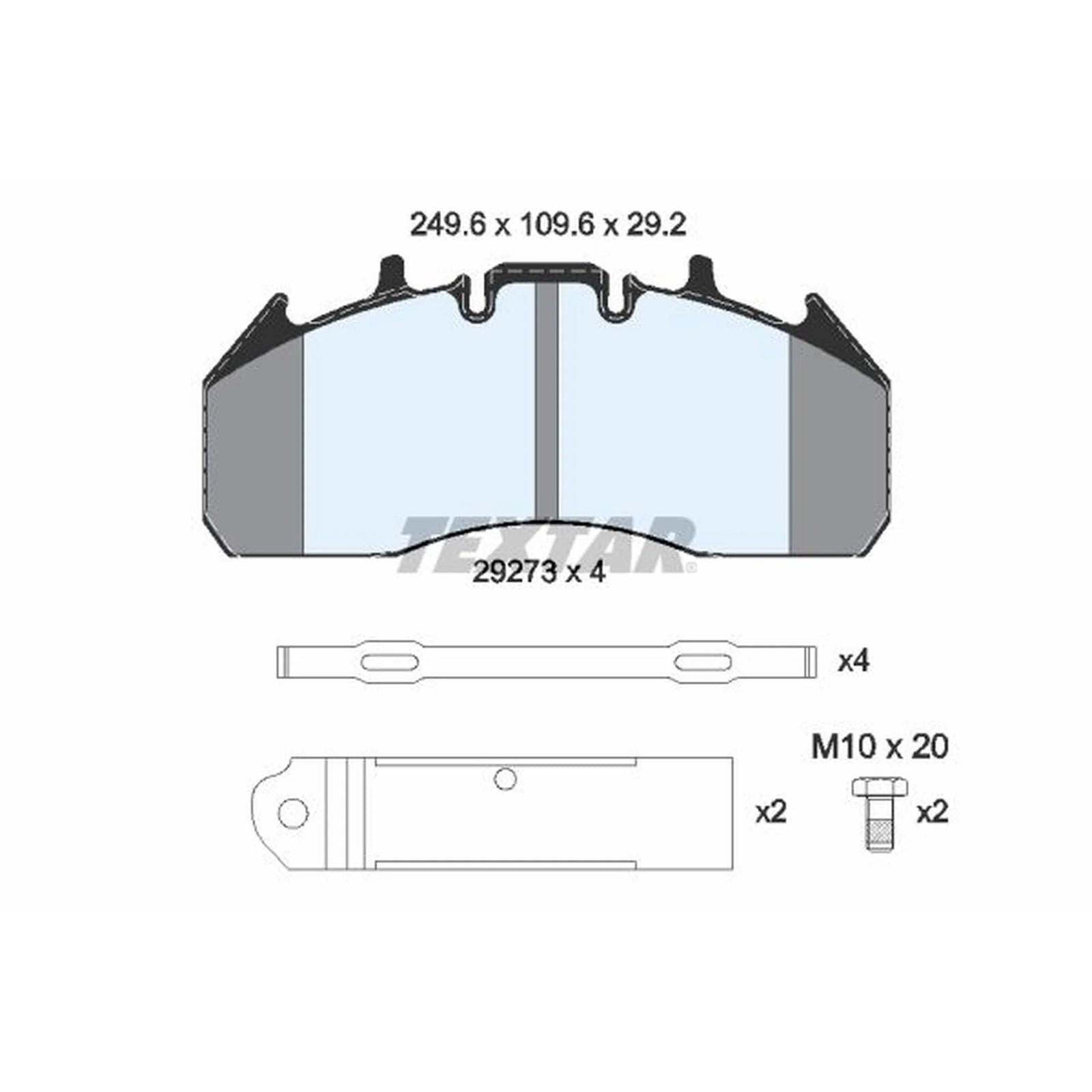 Textar Front Brake Pad Set 2927303
