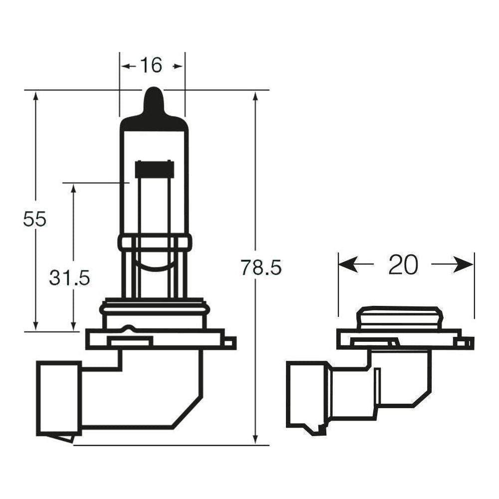1x Ring H10 (710) 12v 42w Halogen Headlamp Headlight Bulb - R710
