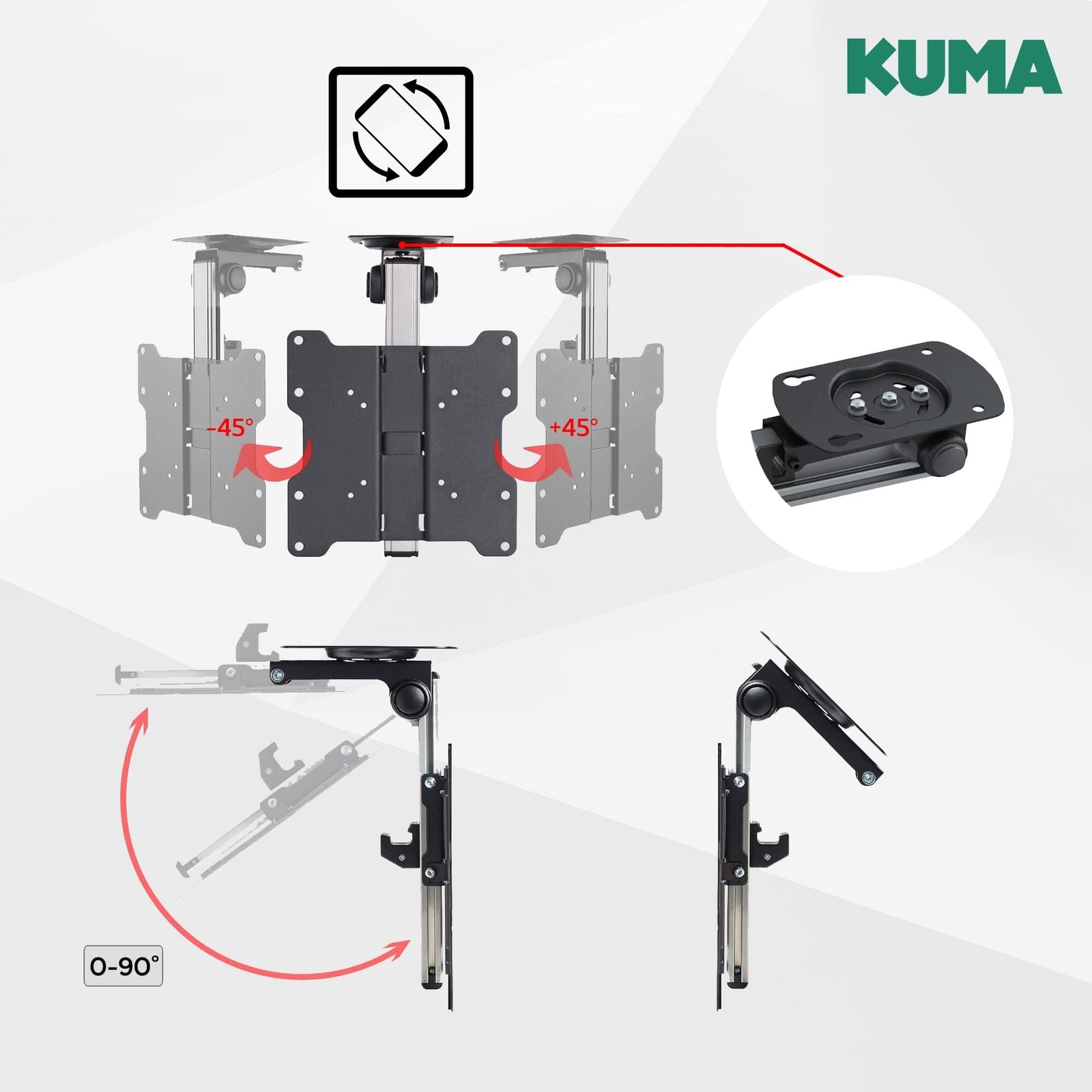 Kuma Flip Down Tv Bracket BKUMBRK156