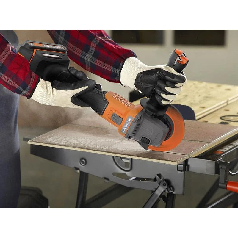 Black + Decker BCG6L8D13 POWERCONNECT™ Brushless Angle Grinder 18V 1 x 2.0Ah