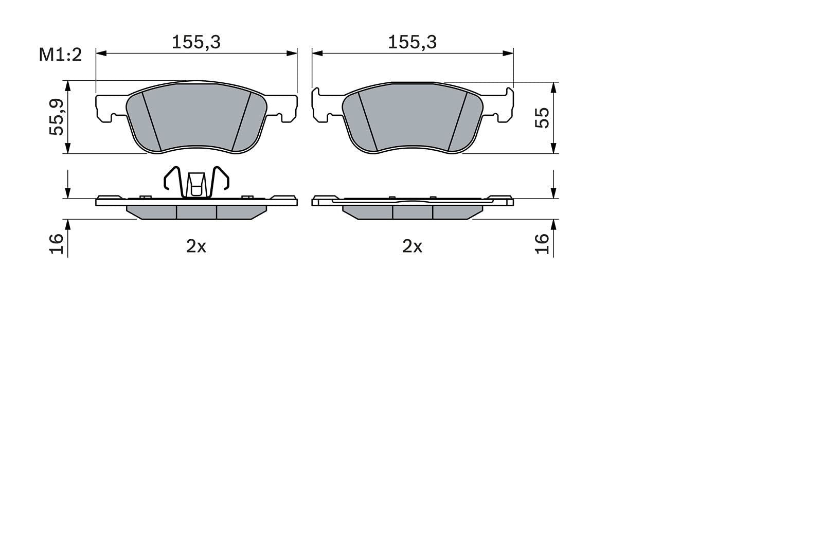 Bosch Brake Pad Set x x 0986424867