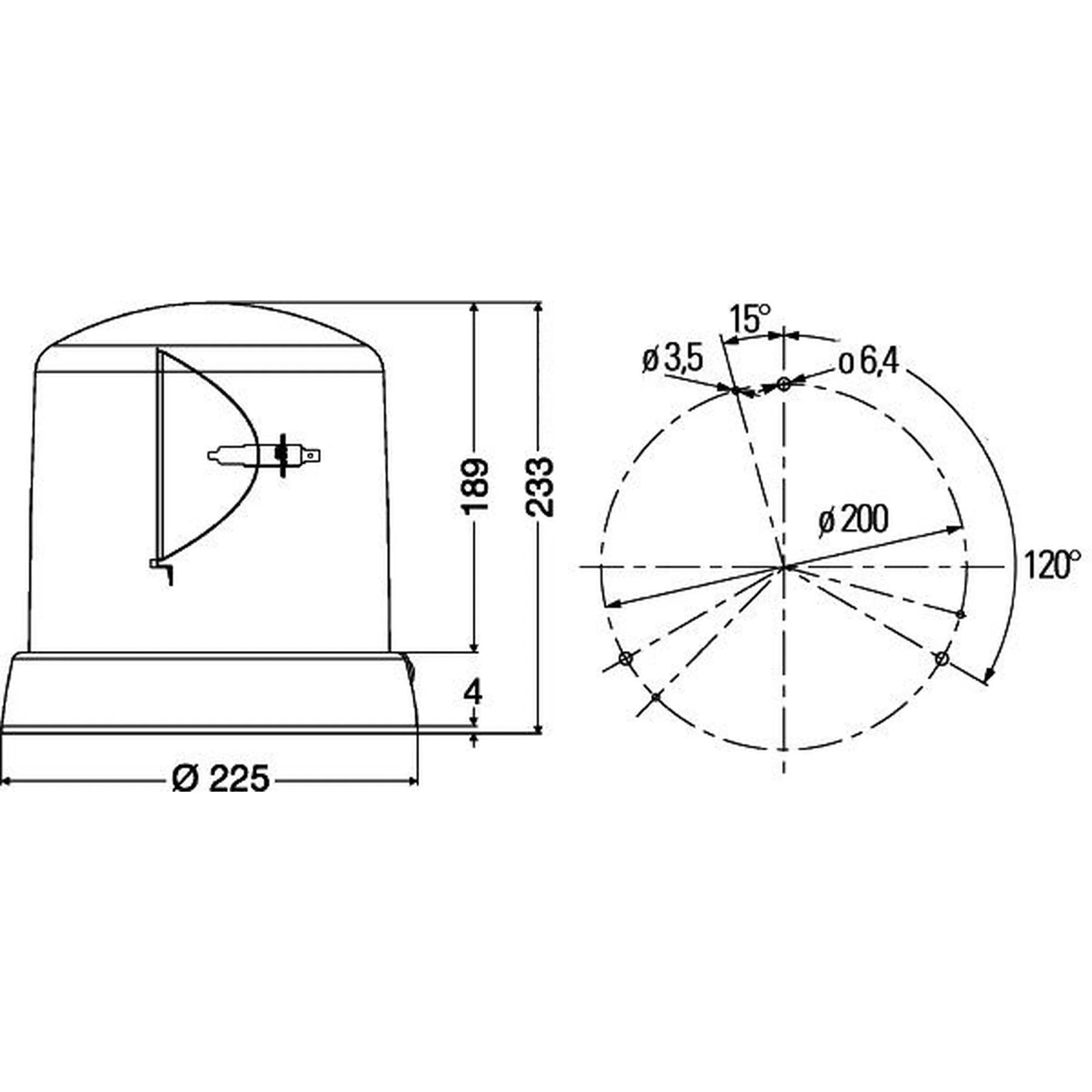 Hella Rotating Beacon Wide High 2RL 008 065-001