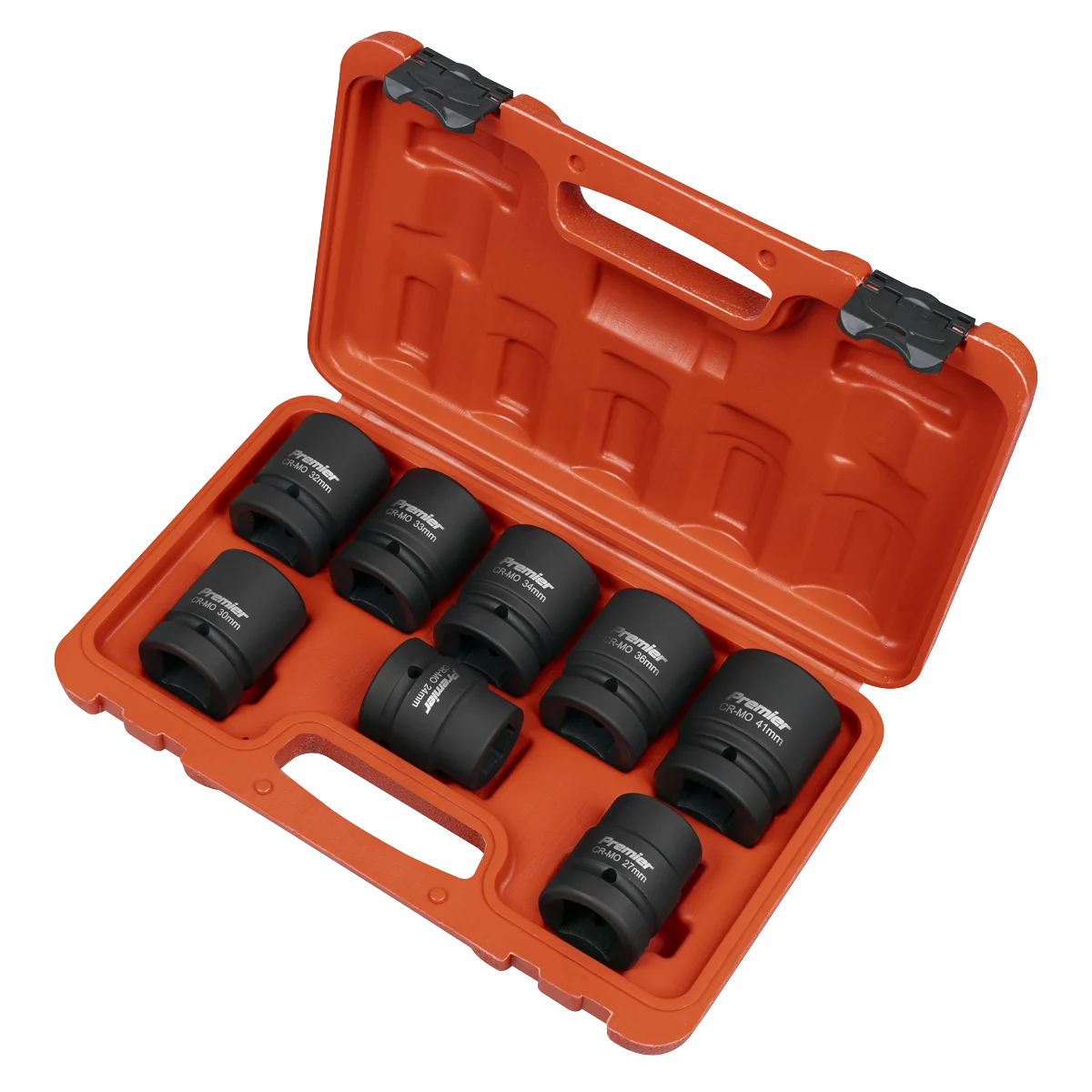Sealey Premier Impact Socket Set 1"Sq Drive 8 Piece - Chrome Molybdenum