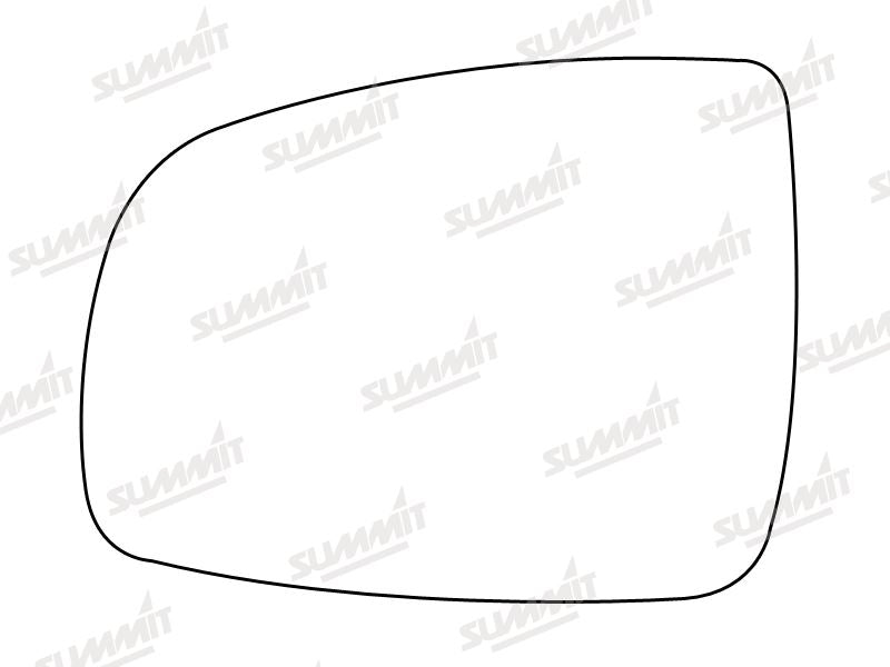 Summit Stick-On Standard Mirror Glass fits Nissan Note LHS