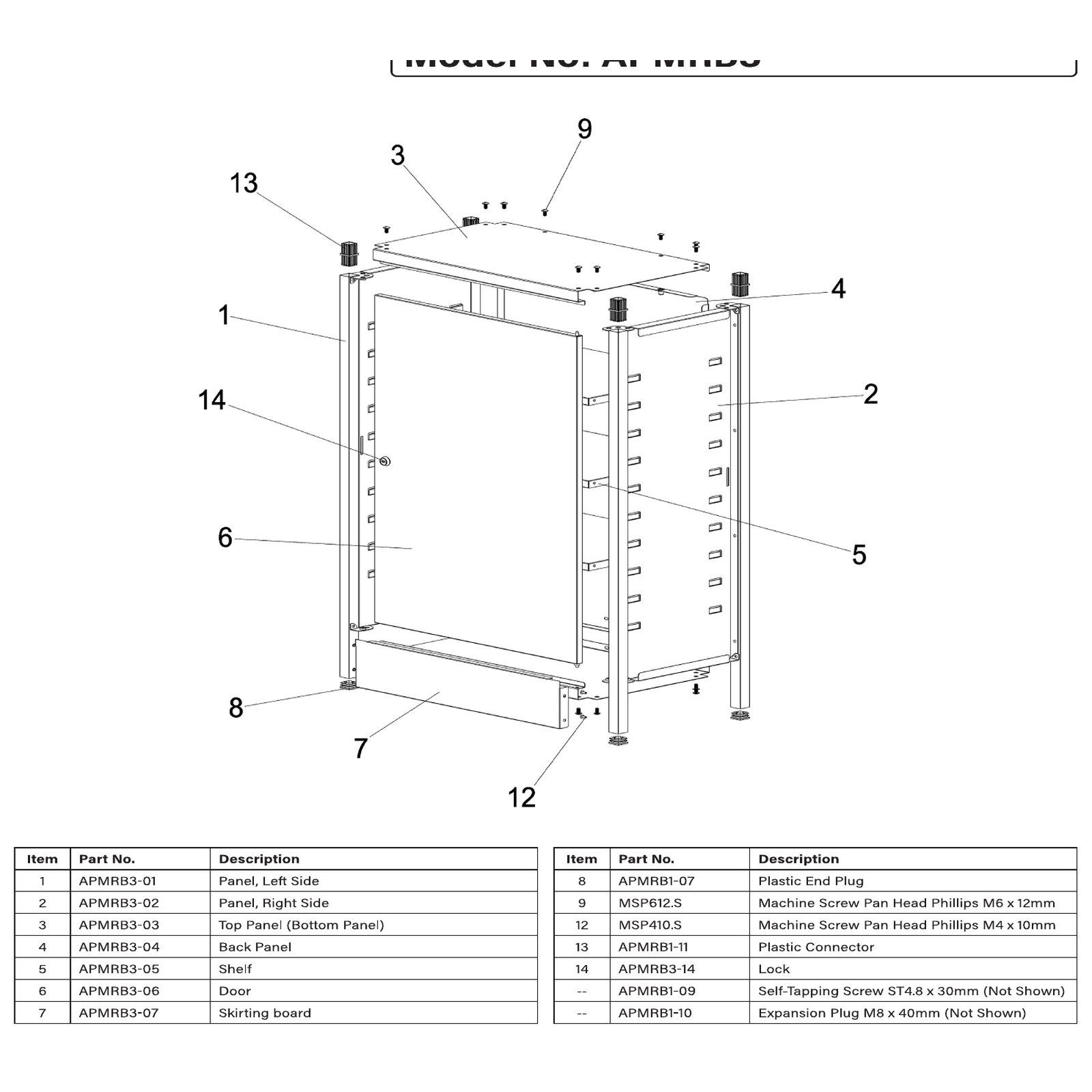 Sealey Back Panel APMRB3-04
