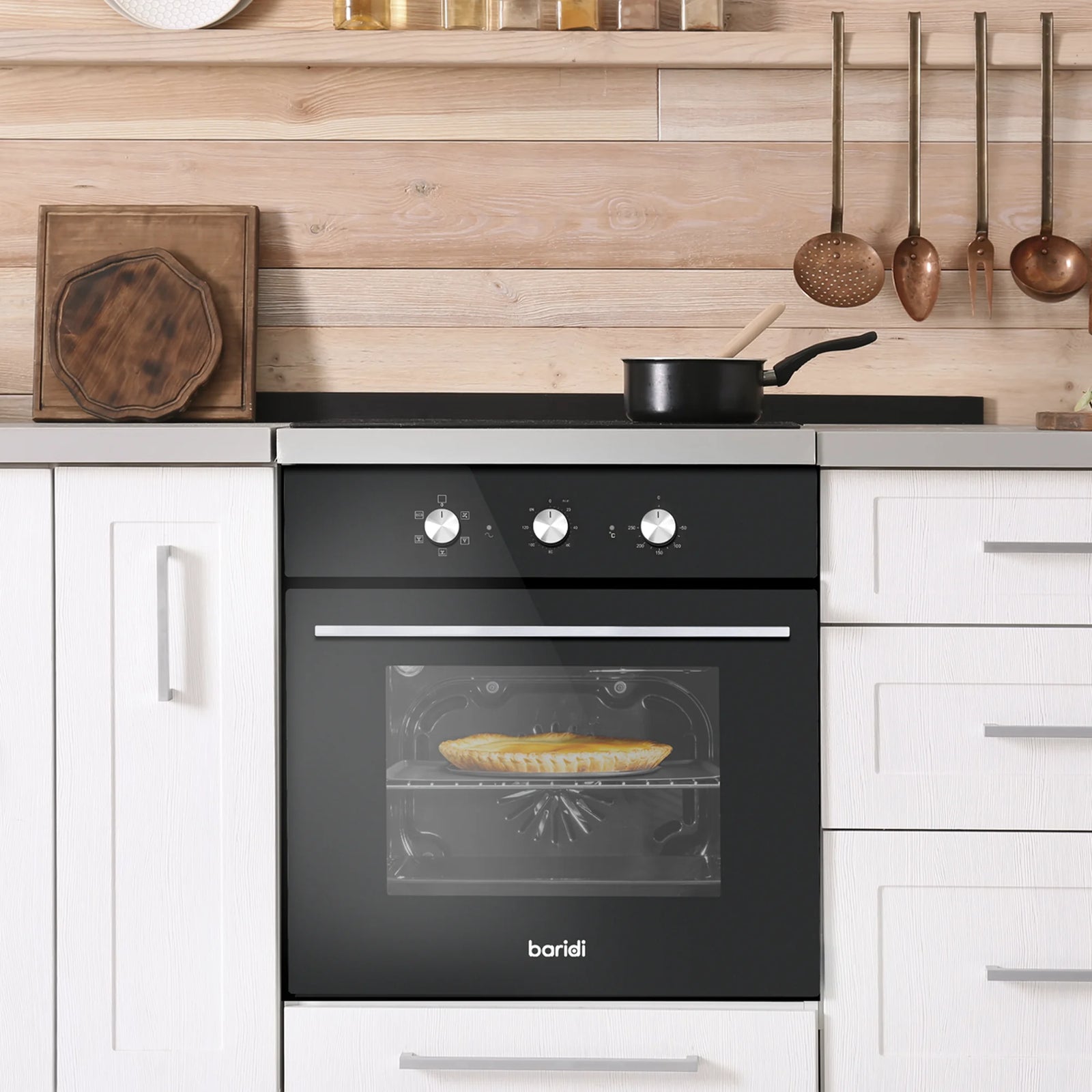 Baridi Built-In Oven DH110 55L Capacity Fan Assisted - Black