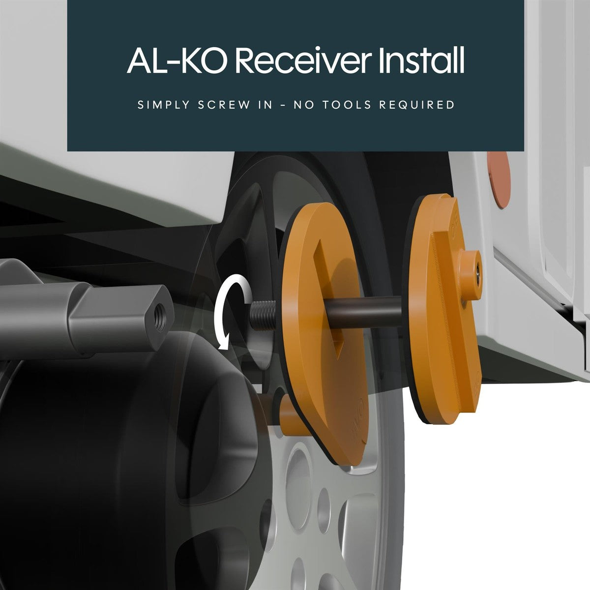 Leisurewize EVO Wheel Lock for Caravans fitted with an AL-KO receiver