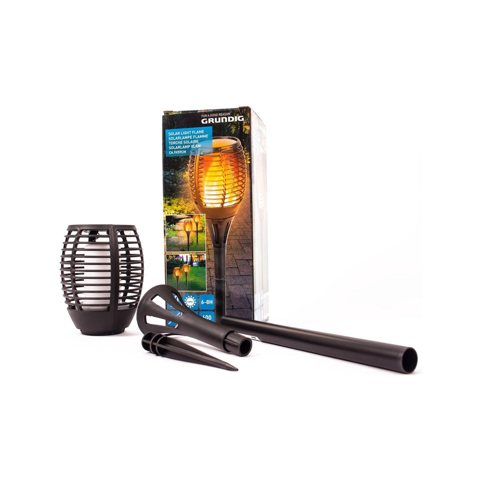 30 LED Flame Solar Torch Light Waterproof Flickering Dancing Path Garden Lamp