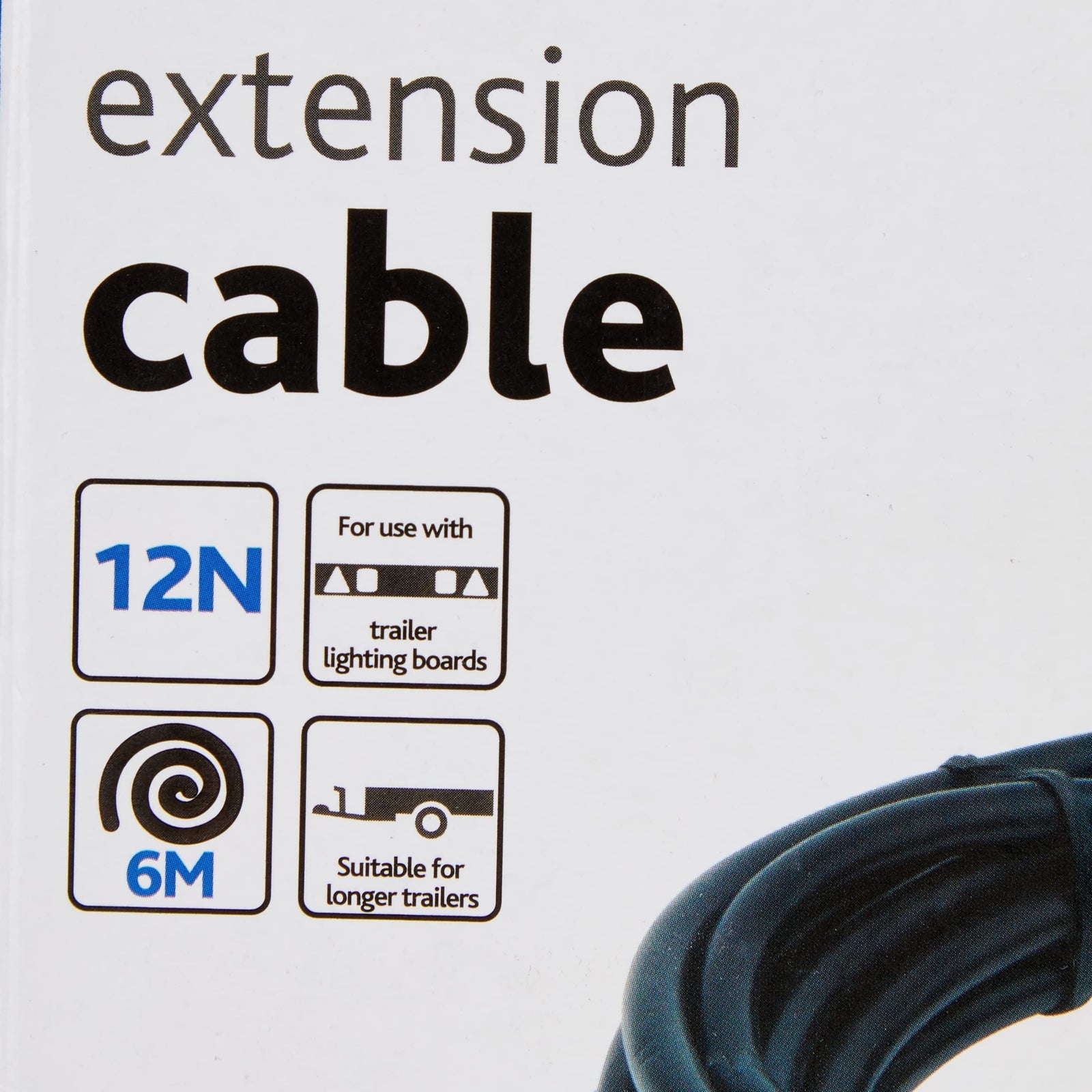 Ring Automotive RCT806 12N Trailer Board Extension Lead, 6 m , Black