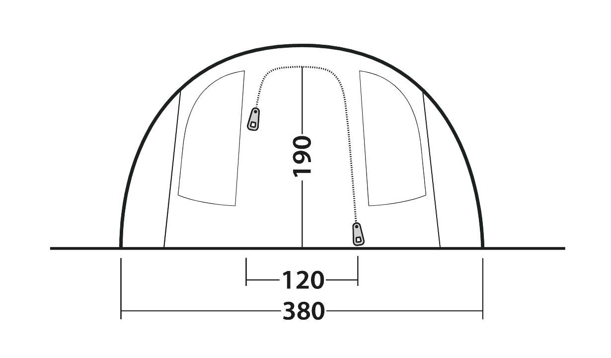 Outwell Rockwell 6 Pole Tent Blue 6 Person