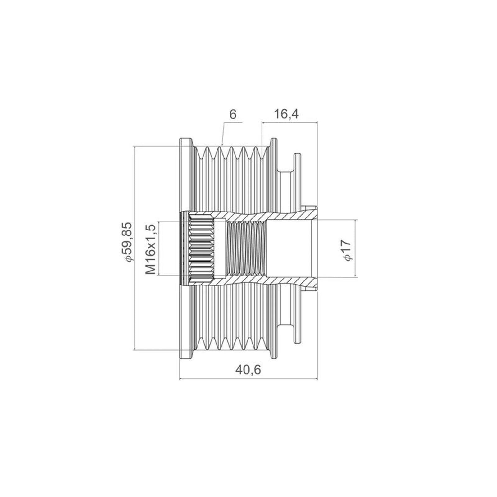 Valeo Alternator Overrunning Freewheel Clutch 588438