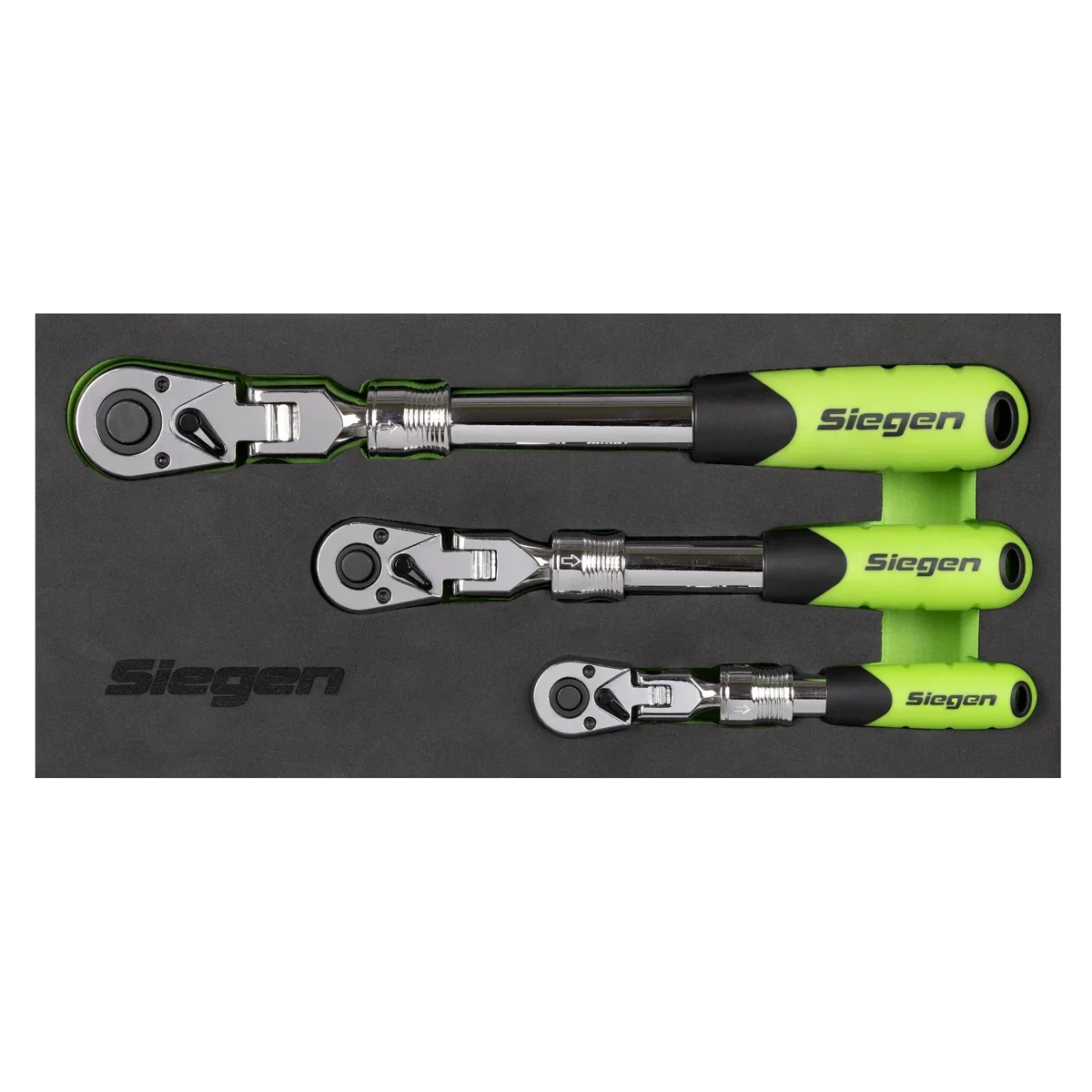 Sealey Siegen Ratchet Wrench Set 3 Piece 1/2"Sq Drive Flexi-Head