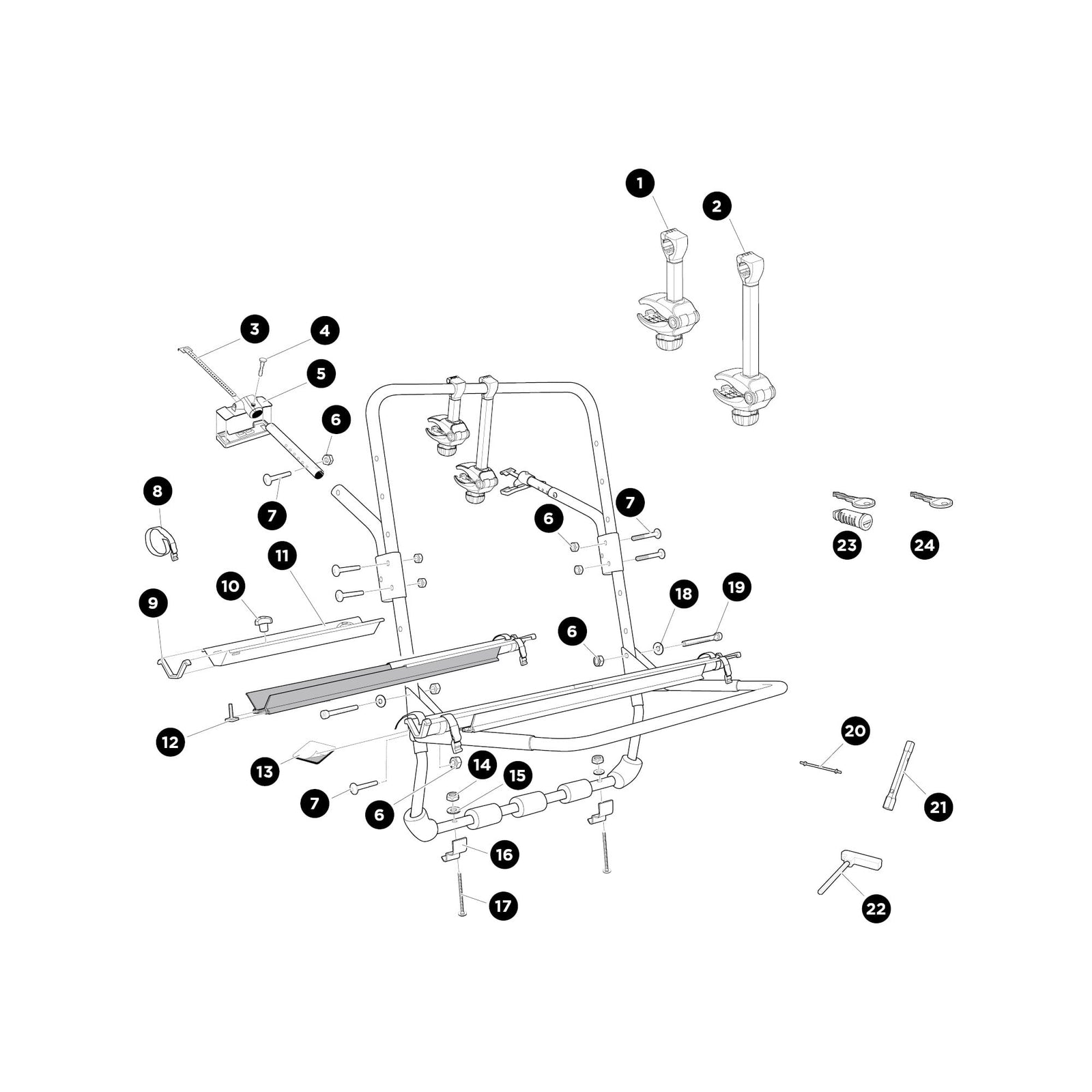 Thule Locking Pin for Bike Racks Model 973