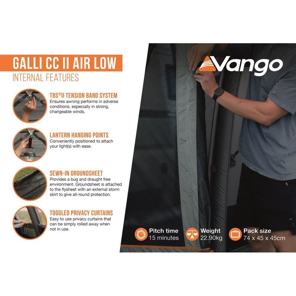 Vango Galli CC II Air Low Drive Away Awning  (180 - 210cm) Campervan