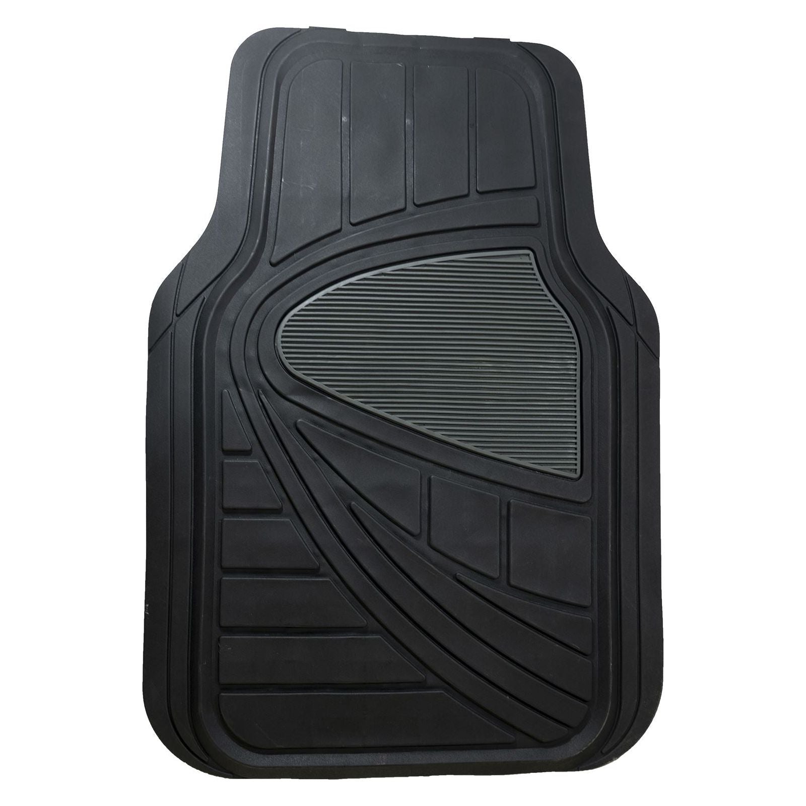 4 Pce Aurora Rubber Mat Set In Black