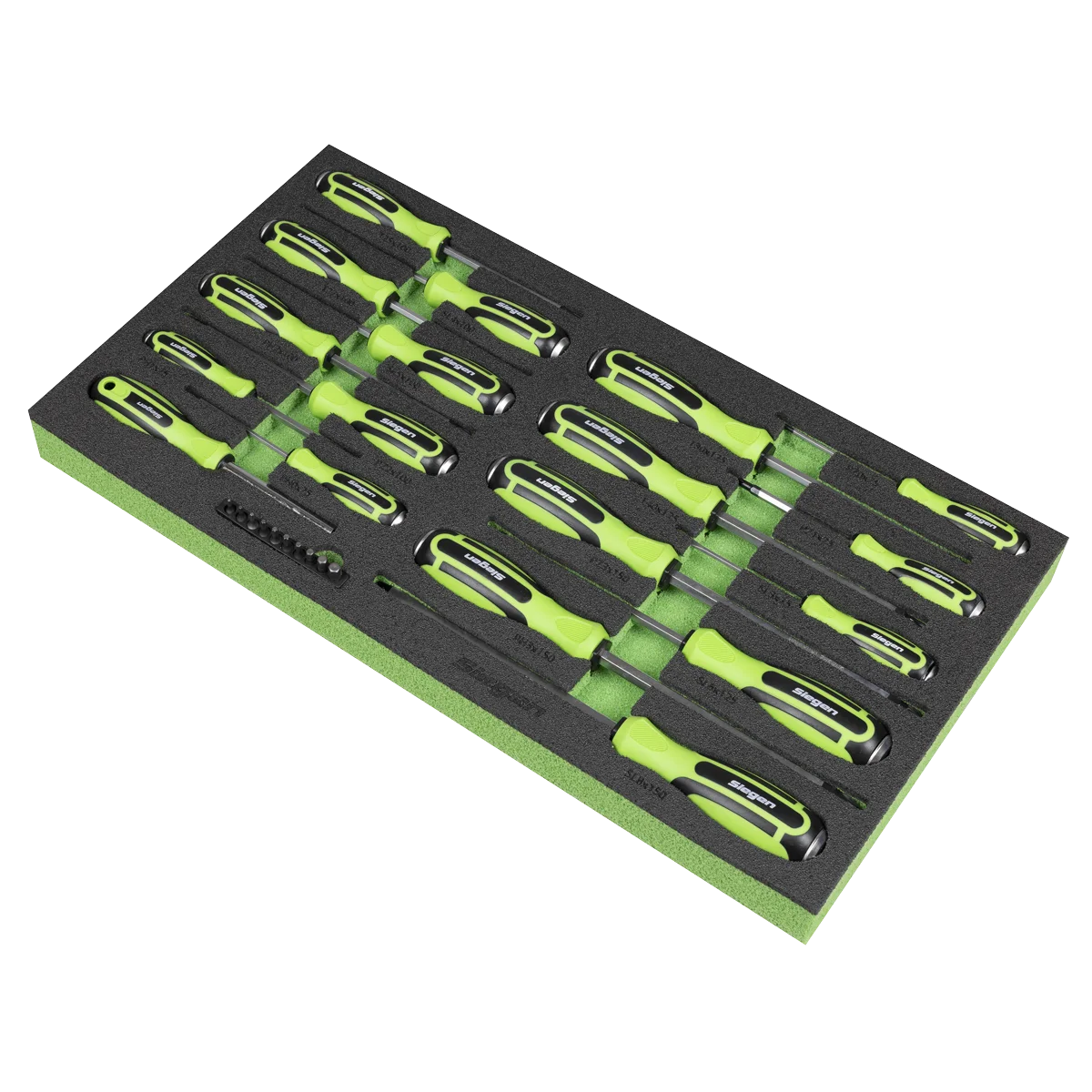 Sealey Siegen Hammer-Thru Screwdriver Bit Set 28 Piece with Tool Tray