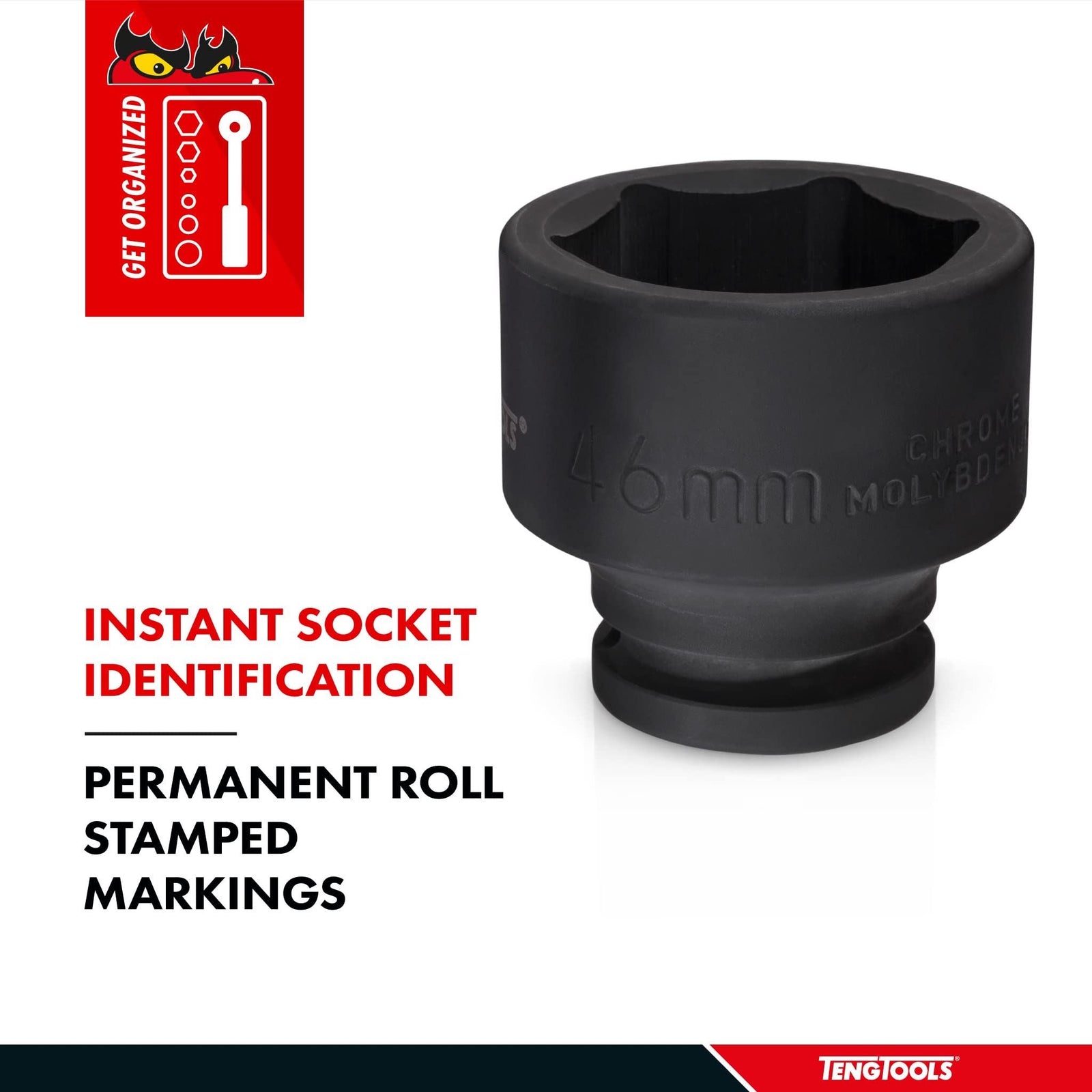 Teng Tools 1-1/2" Impact Socket DIN Metric 75mm