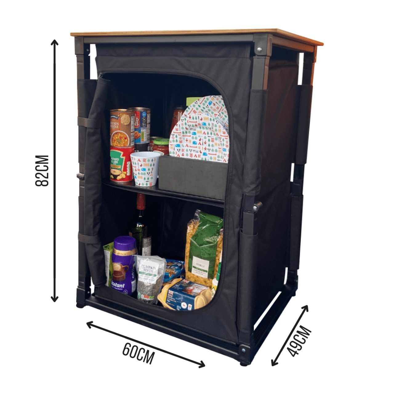 Olpro Bamboo Cooking Table 60cm x 49cm x 82cm