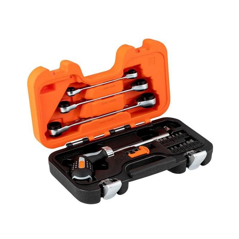 Bahco Pistol Grip Ratcheting Screwdriver Set, 25 Piece