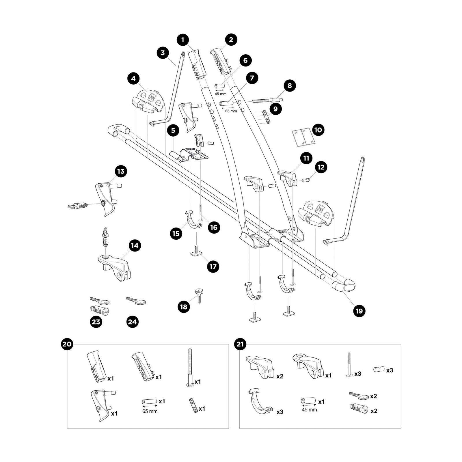 Thule Locking 532 - Durable Lock for Sport & Cargo Carriers