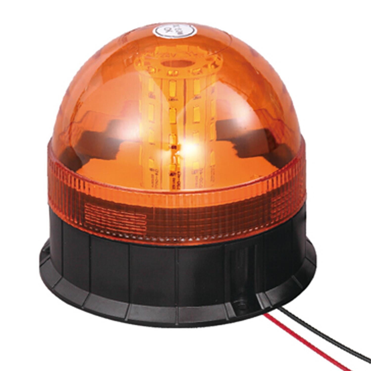 12V/24V LED Flashing Amber Orange Warning Beacon with 3 Bolt Mounting