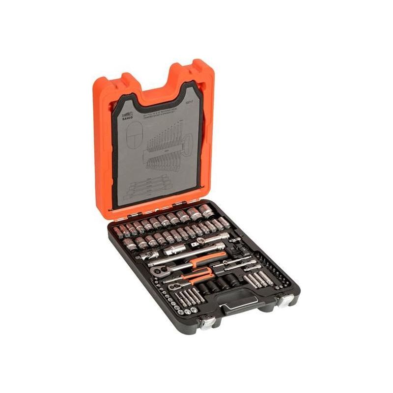 Bahco S87+7 1/4 & 1/2in Drive Socket & Spanner Set, 94 Piece