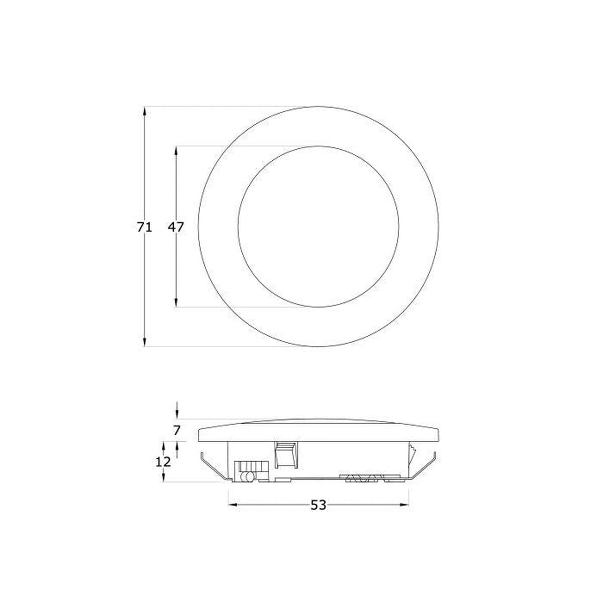 Surface Mounted Ceiling Spot Light Ht251 Chrome 4000K
