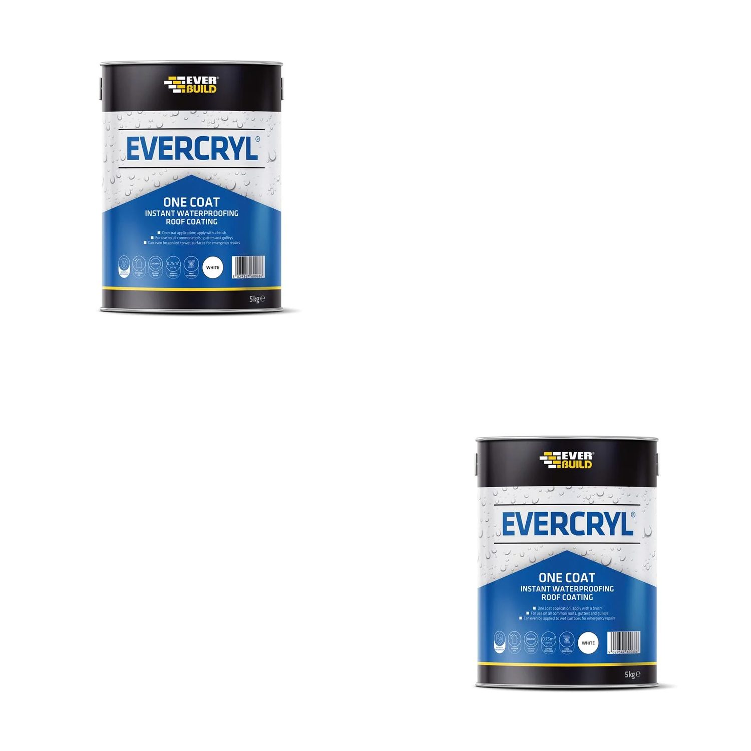 Everbuild Sika Evercryl® One Coat White 5kg - 851555