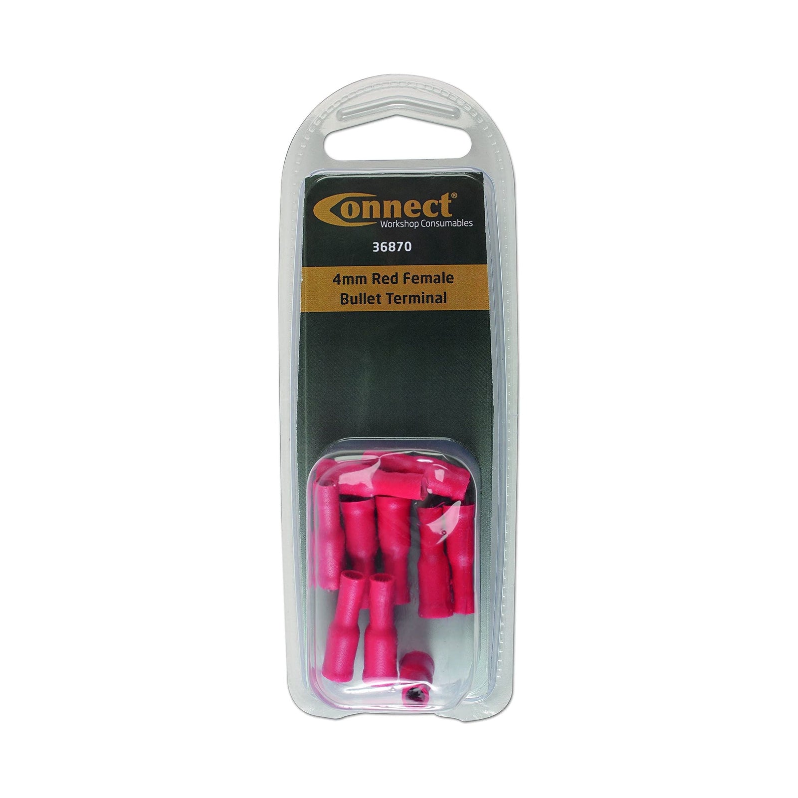 Tool Connection Red Female Bullet Terminal 4mm 10pc 36870