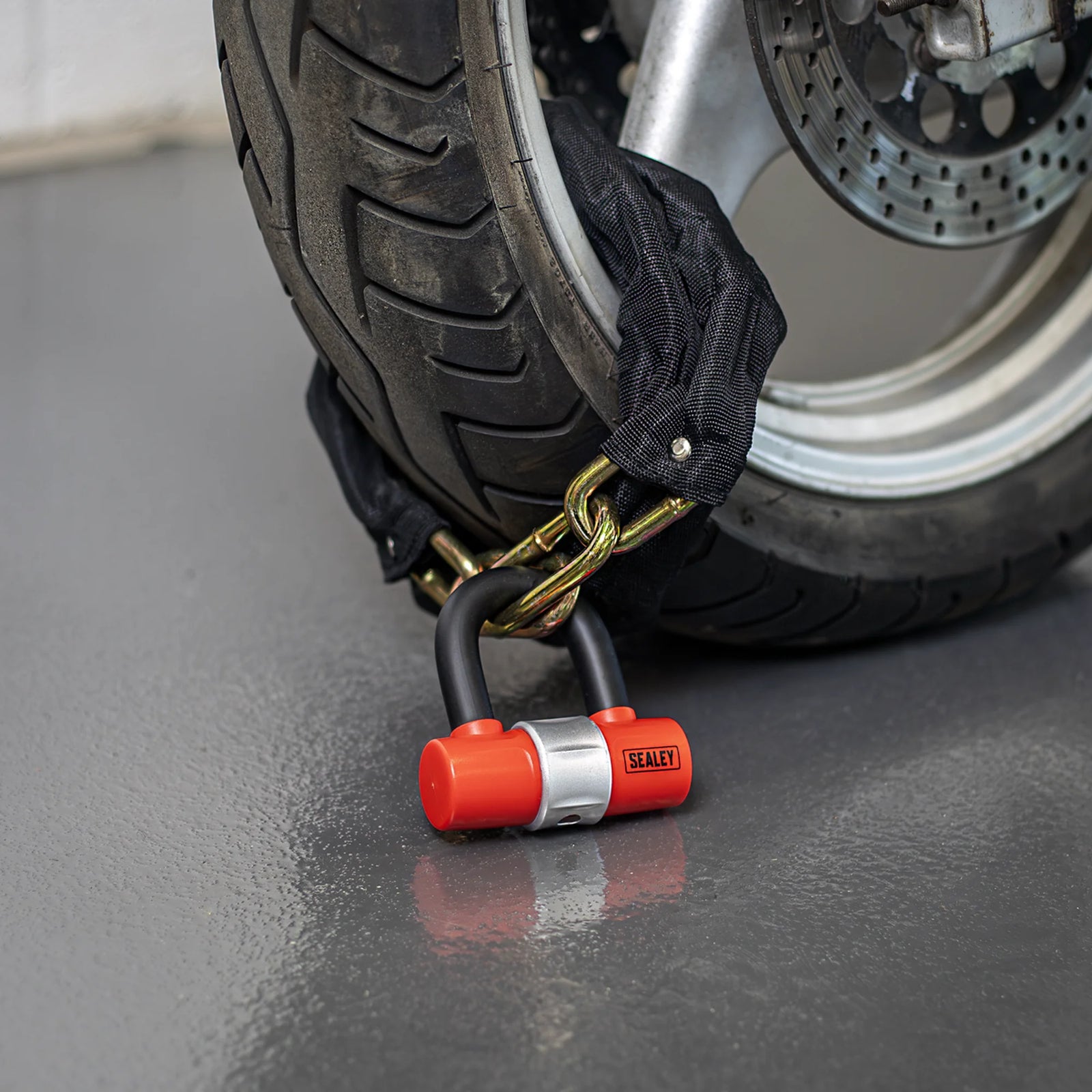 Sealey Motorcycle Chain Lock 1.2m SSCL12 Cut-Resistant Security