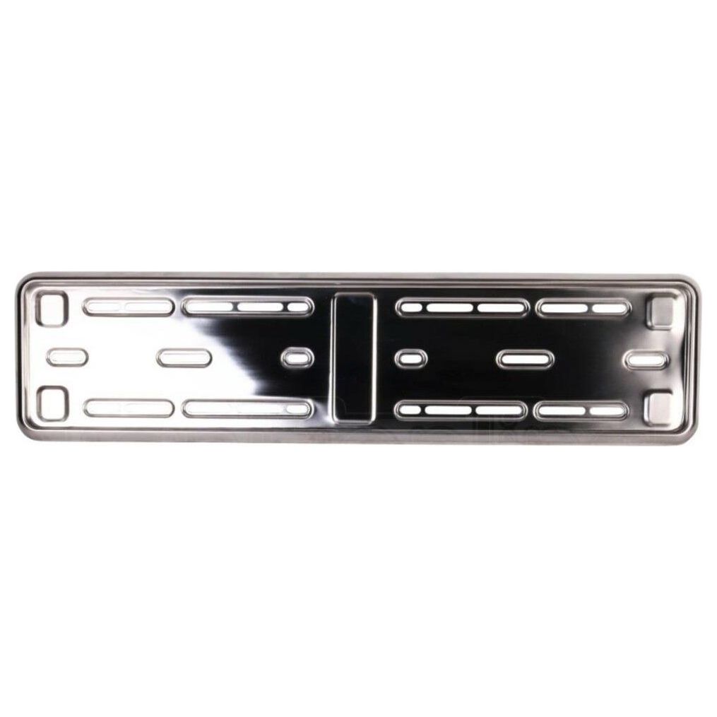 2x E-Tech Stainless Steel Car Registration Number Plate Holder Surround Frame