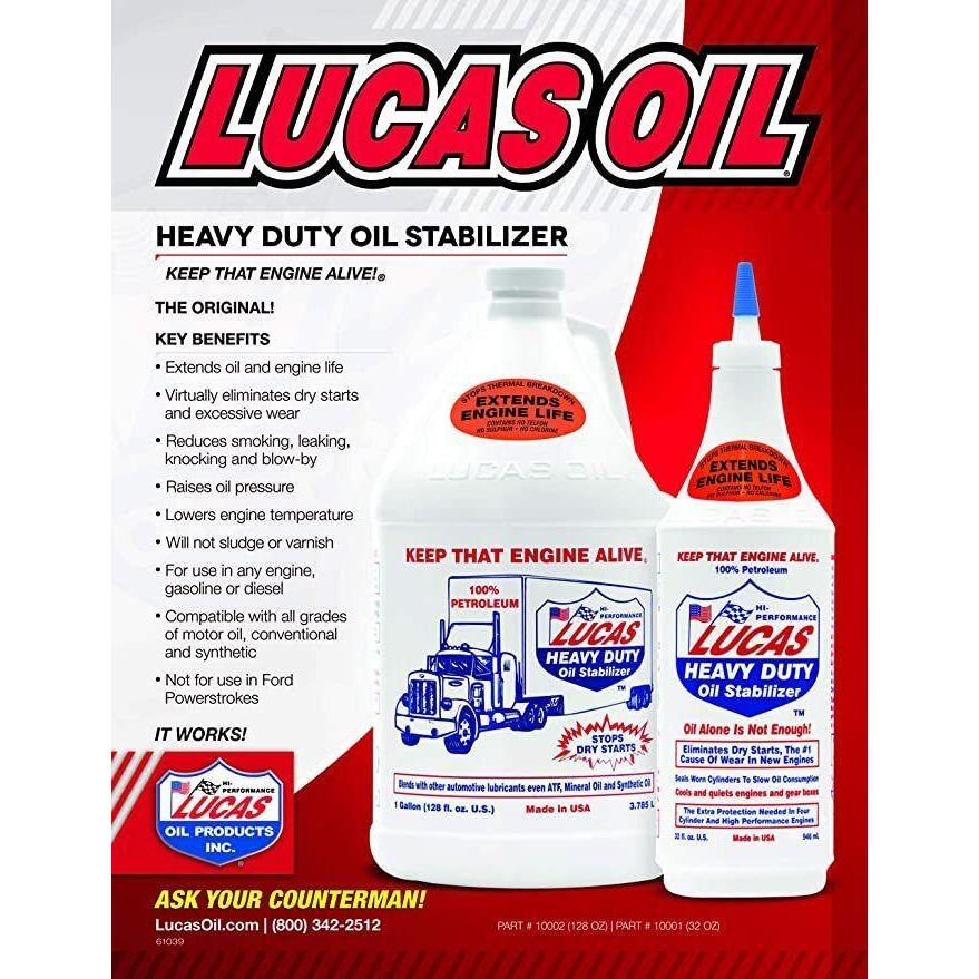 Lucas Heavy Duty Oil Stabilizer Oil Treatment New 1 gallon LUCAS 10002