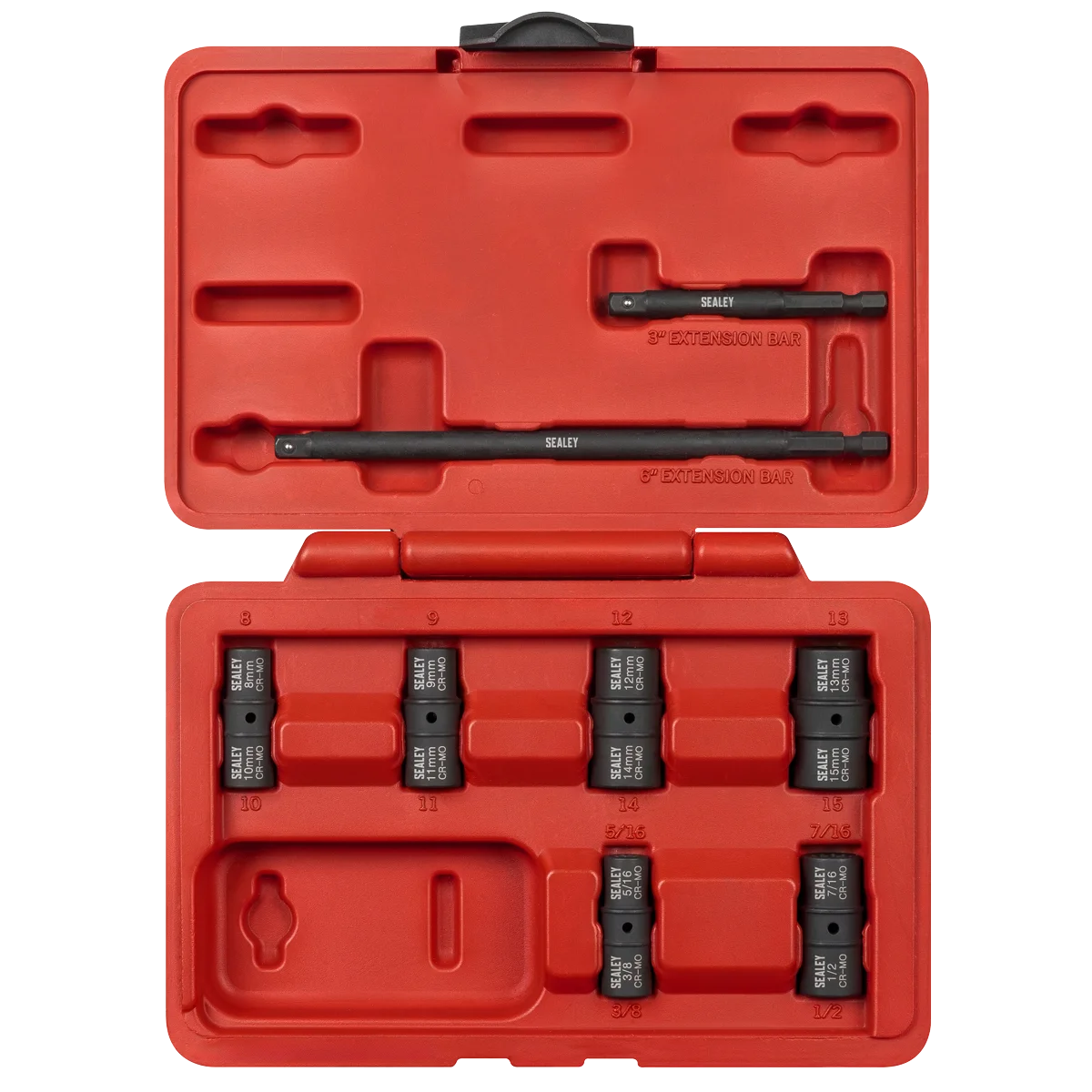 Sealey Flip Socket Set 1/4" Drive 12-Point 8 Piece