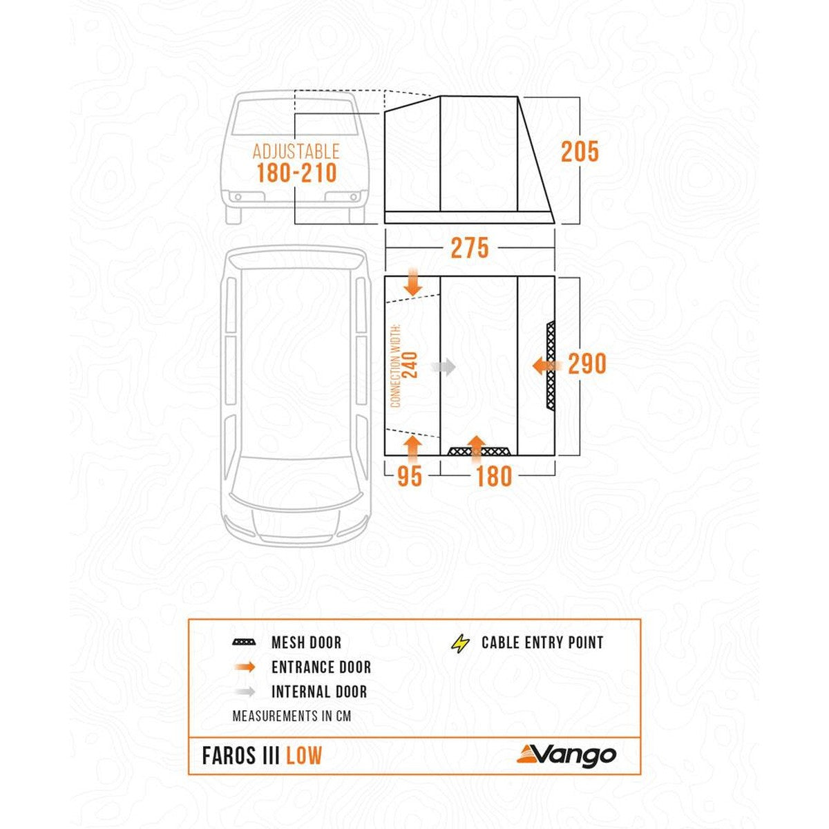 Vango Faros III Low Smoke  Drive Away Campervan Awning (180-210)