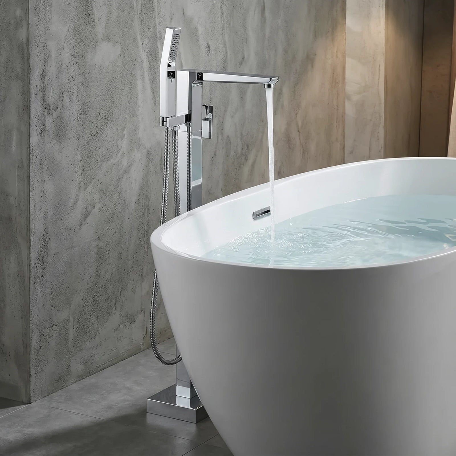Baridi Freestanding Bath Mixer Tap DH400 Chrome