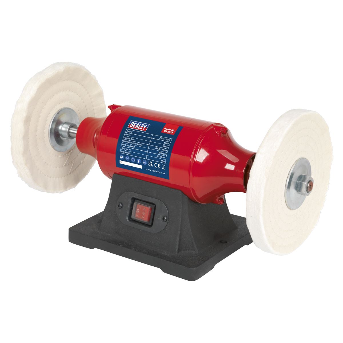 Sealey Bench Mounting Buffer/Polisher 200mm 550W/230V BB2002