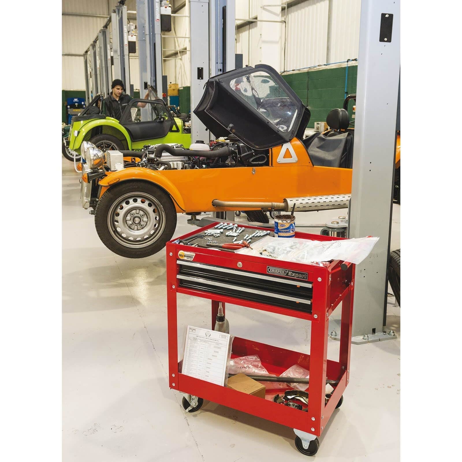 Draper Expert 2 Level Tool Trolley with Two Drawers 07635