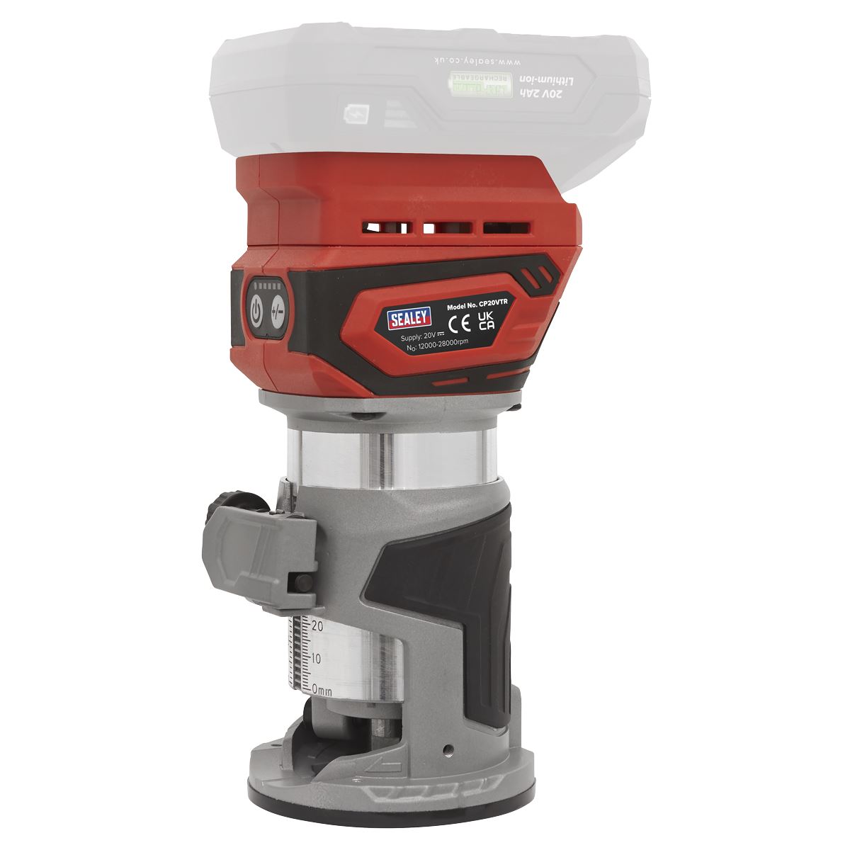 Sealey SV20 Series Cordless Trimming Router Kit 20V 4Ah - 2 Batteries CP20VTRKIT